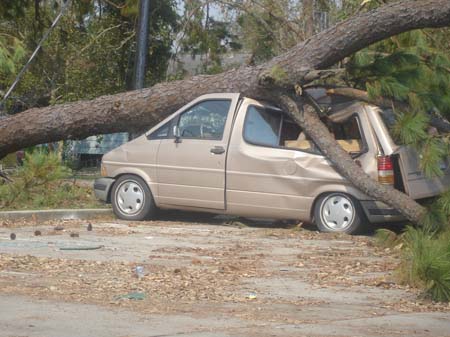 Car Damage in Slidell LA