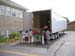 Junior High students from Zion's school Concord load boxes of clothes